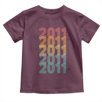 15th Birthday Toddler T Shirt Vintage 2011 Retro 15 Years Old Birthday