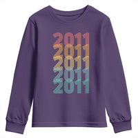 15th Birthday Youth Sweatshirt Vintage 2011 Retro 15 Years Old Birthday