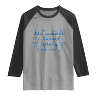 The Summer I Turned Thirty Funny 30th Birthday Est 1996 Raglan Shirt Summer Coastal Birthday Seashell Bow