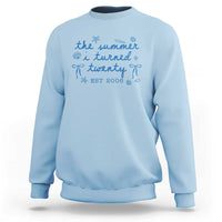 The Summer I Turned Thirty Funny 30th Birthday Est 1996 Sweatshirt Summer Coastal Birthday Seashell Bow