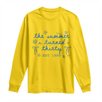 The Summer I Turned Twenty Funny 20th Birthday Est 2006 Long Sleeve Shirt Summer Coastal Birthday Seashell Bow