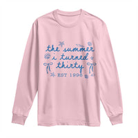 The Summer I Turned Twenty Funny 20th Birthday Est 2006 Long Sleeve Shirt Summer Coastal Birthday Seashell Bow