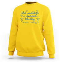 The Summer I Turned Twenty Funny 20th Birthday Est 2006 Sweatshirt Summer Coastal Birthday Seashell Bow