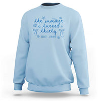 The Summer I Turned Twenty Funny 20th Birthday Est 2006 Sweatshirt Summer Coastal Birthday Seashell Bow