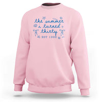 The Summer I Turned Twenty Funny 20th Birthday Est 2006 Sweatshirt Summer Coastal Birthday Seashell Bow