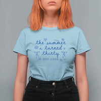 The Summer I Turned Twenty Funny 20th Birthday Est 2006 T Shirt For Women Summer Coastal Birthday Seashell Bow