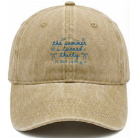The Summer I Turned Twenty Funny 20th Birthday Est 2006 Washed Cotton Baseball Cap Summer Coastal Birthday Seashell Bow