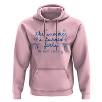 The Summer I Turned Forty Funny 40th Birthday Est 1986 Hoodie Summer Coastal Birthday Seashell Bow