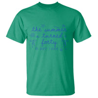 The Summer I Turned Forty Funny 40th Birthday Est 1986 T Shirt Summer Coastal Birthday Seashell Bow