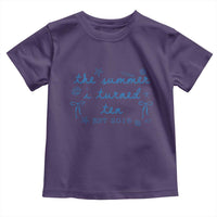 The Summer I Turned Ten Funny 10th Birthday Est 2016 Toddler T Shirt Summer Coastal Birthday Seashell Bow