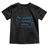 The Summer I Turned Eleven Funny 11th Birthday Est 2015 Toddler T Shirt Summer Coastal Birthday Seashell Bow