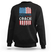 Harris Walz Sweatshirt Prosecutor And The Coach 2024 Vintage American Flag - Wonder Print Shop