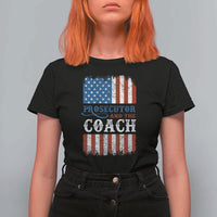 Harris Walz T Shirt For Women Prosecutor And The Coach 2024 Vintage American Flag - Wonder Print Shop