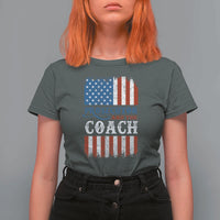 Harris Walz T Shirt For Women Prosecutor And The Coach 2024 Vintage American Flag - Wonder Print Shop