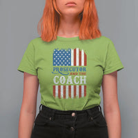 Harris Walz T Shirt For Women Prosecutor And The Coach 2024 Vintage American Flag - Wonder Print Shop