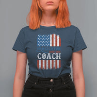Harris Walz T Shirt For Women Prosecutor And The Coach 2024 Vintage American Flag - Wonder Print Shop
