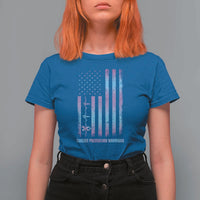 Suicide Prevention Warriors T Shirt For Women Vintage American Flag Heartbeat Ribbon - Wonder Print Shop