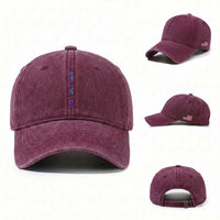 Suicide Prevention Awareness Washed Cotton Baseball Cap 988 Suicide Prevention Hotline 988 Purple Teal Semicolon