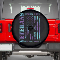 Suicide Prevention Awareness Spare Tire Cover Veterans Crisis Line Dial 988 Press 1 American Flag Gun