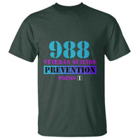 Suicide Prevention Awareness T Shirt 988 Veteran Suicide Prevention Press 1 - Wonder Print Shop