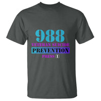 Suicide Prevention Awareness T Shirt 988 Veteran Suicide Prevention Press 1 - Wonder Print Shop