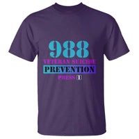 Suicide Prevention Awareness T Shirt 988 Veteran Suicide Prevention Press 1 - Wonder Print Shop