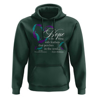 Suicide Prevention Awareness Hoodie Hope Is The Thing With Feathers That Perches In The Soul Heart - Wonder Print Shop