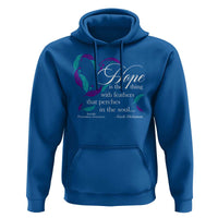 Suicide Prevention Awareness Hoodie Hope Is The Thing With Feathers That Perches In The Soul Heart - Wonder Print Shop
