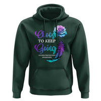 Suicide Prevention Awareness Hoodie Choose To Keep Going Semicolon Rose Feather - Wonder Print Shop