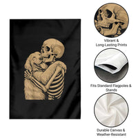 Skeleton Hugging Dog Halloween Dog Lover Garden Flag - Wonder Print Shop