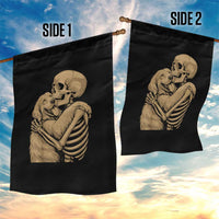 Skeleton Hugging Dog Halloween Dog Lover Garden Flag - Wonder Print Shop