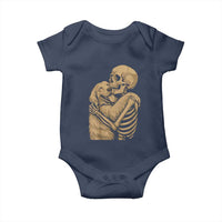 Skeleton Hugging Dog Halloween Dog Lover Baby Onesie - Wonder Print Shop