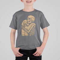 Skeleton Hugging Dog Halloween Dog Lover T Shirt For Kid - Wonder Print Shop