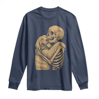 Skeleton Hugging Dog Halloween Dog Lover Long Sleeve Shirt - Wonder Print Shop