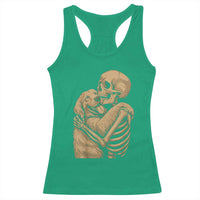 Skeleton Hugging Dog Halloween Dog Lover Racerback Tank Top - Wonder Print Shop