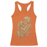 Skeleton Hugging Dog Halloween Dog Lover Racerback Tank Top - Wonder Print Shop