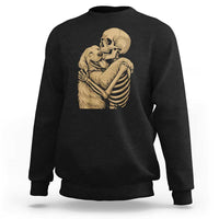 Skeleton Hugging Dog Halloween Dog Lover Sweatshirt - Wonder Print Shop