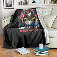 Too Old To Fight Too Slow To Run But I Can Still Shoot Pretty Darn Good Throw Blanket Bald Eagle - Wonder Print Shop