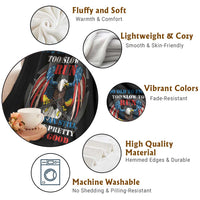 Too Old To Fight Too Slow To Run But I Can Still Shoot Pretty Darn Good Throw Blanket Bald Eagle - Wonder Print Shop