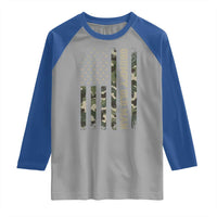 Funny Grumpy Old Man Raglan Shirt Vintage Camo American Flag Fathers Day - Wonder Print Shop