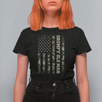 Funny Grumpy Old Man T Shirt For Women Vintage Camo American Flag Fathers Day - Wonder Print Shop