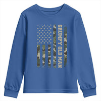 Funny Grumpy Old Man Youth Sweatshirt Vintage Camo American Flag Fathers Day - Wonder Print Shop