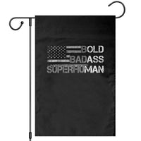 Funny Bold Badass Superhuman Garden Flag Vintage American Flag Fathers Day - Wonder Print Shop
