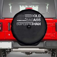 Funny Bold Badass Superhuman Spare Tire Cover Vintage American Flag Fathers Day - Wonder Print Shop