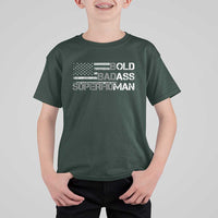 Funny Bold Badass Superhuman T Shirt For Kid Vintage American Flag Fathers Day - Wonder Print Shop