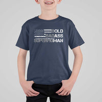 Funny Bold Badass Superhuman T Shirt For Kid Vintage American Flag Fathers Day - Wonder Print Shop