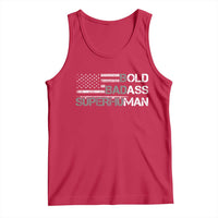 Funny Bold Badass Superhuman Tank Top Vintage American Flag Fathers Day - Wonder Print Shop