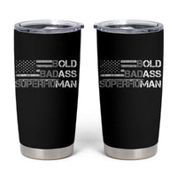 Funny Bold Badass Superhuman Tumbler Cup Vintage American Flag Fathers Day - Wonder Print Shop