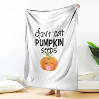 Halloween Pregnancy Reveal Throw Blanket Don't Eat Pumpkin Seeds Maternity Baby Pumpkin - Wonder Print Shop