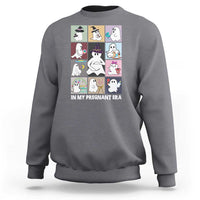Halloween Pregnancy Reveal Sweatshirt In My Pregnant Era Maternity Ghost - Wonder Print Shop